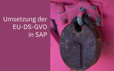 Umsetzung der DSGVO in SAP